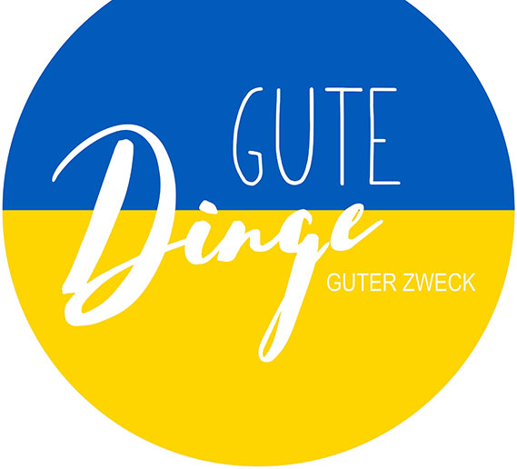 Logo Gute Dinge in Ukraine Farben Logo Gute Dinge in Ukraine Farben